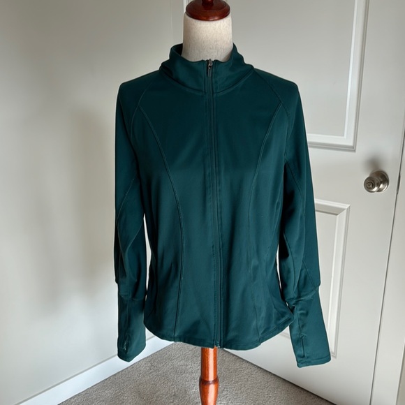 Danskin Jackets & Blazers - Danskin dark evergreen colored athletic zip up jacket women’s size extra large